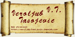 Veroljub Tasojević vizit kartica